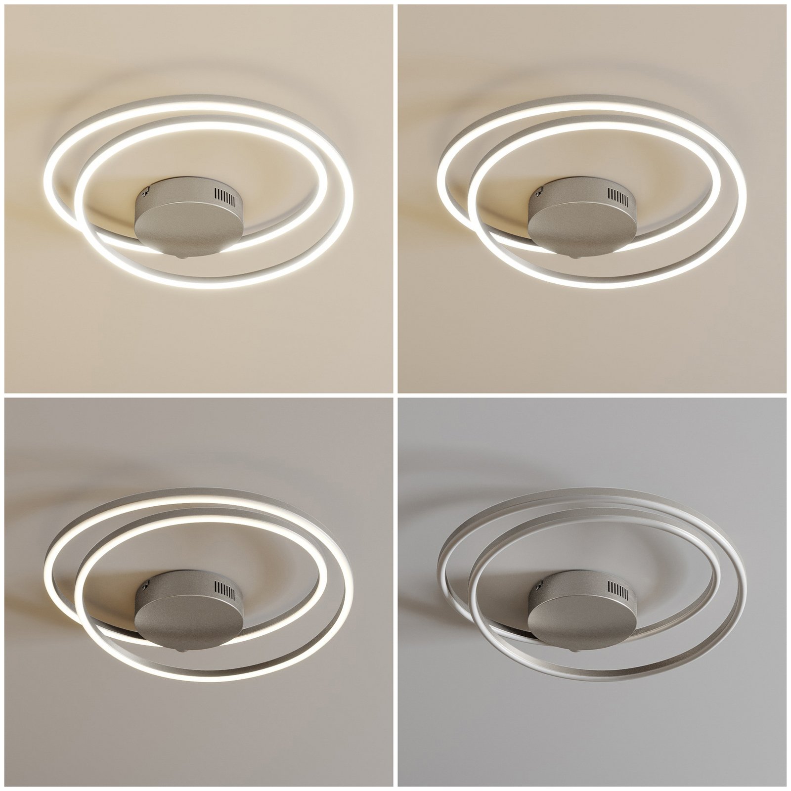 Davian LED Lámpara de Techo DIM Nickel - Lindby