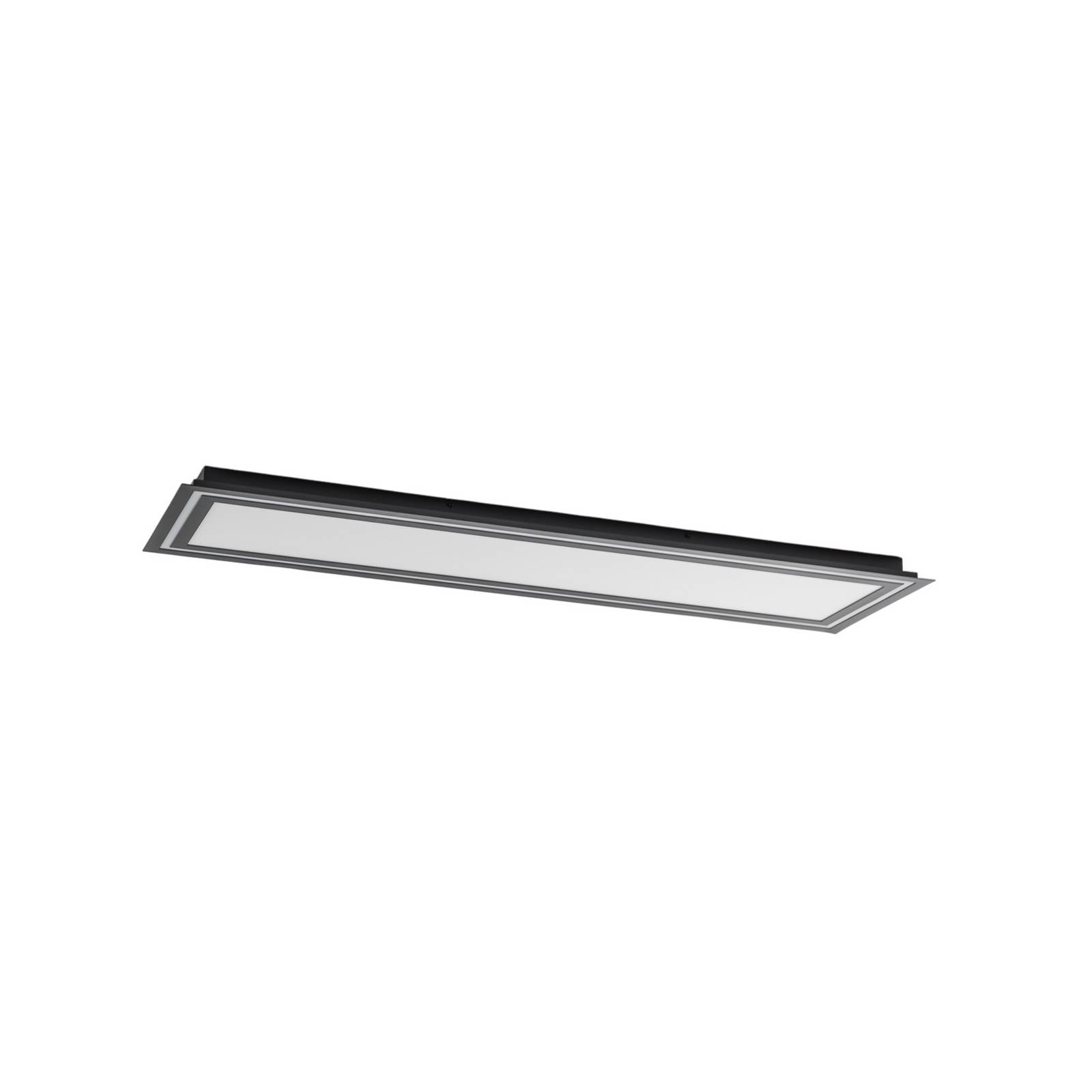Lucande LED-Deckenlampe Leicy, schwarz, 124 cm, RGB, CCT