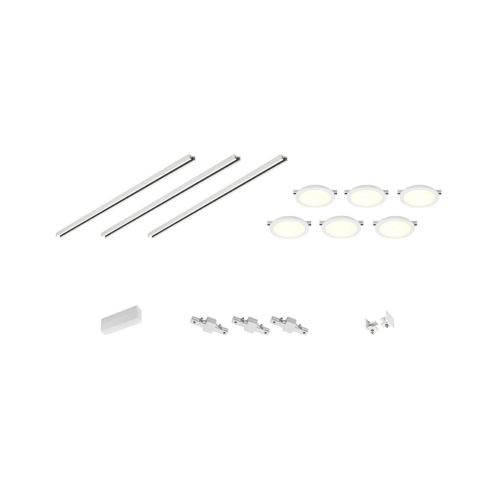 Kit de rails DUOline Camillus, blanc, 3 m, 6 LED à 2 lampes Kit de rails DUOline Camillus, blanc, 3 m, 6 LED à 2 lampes