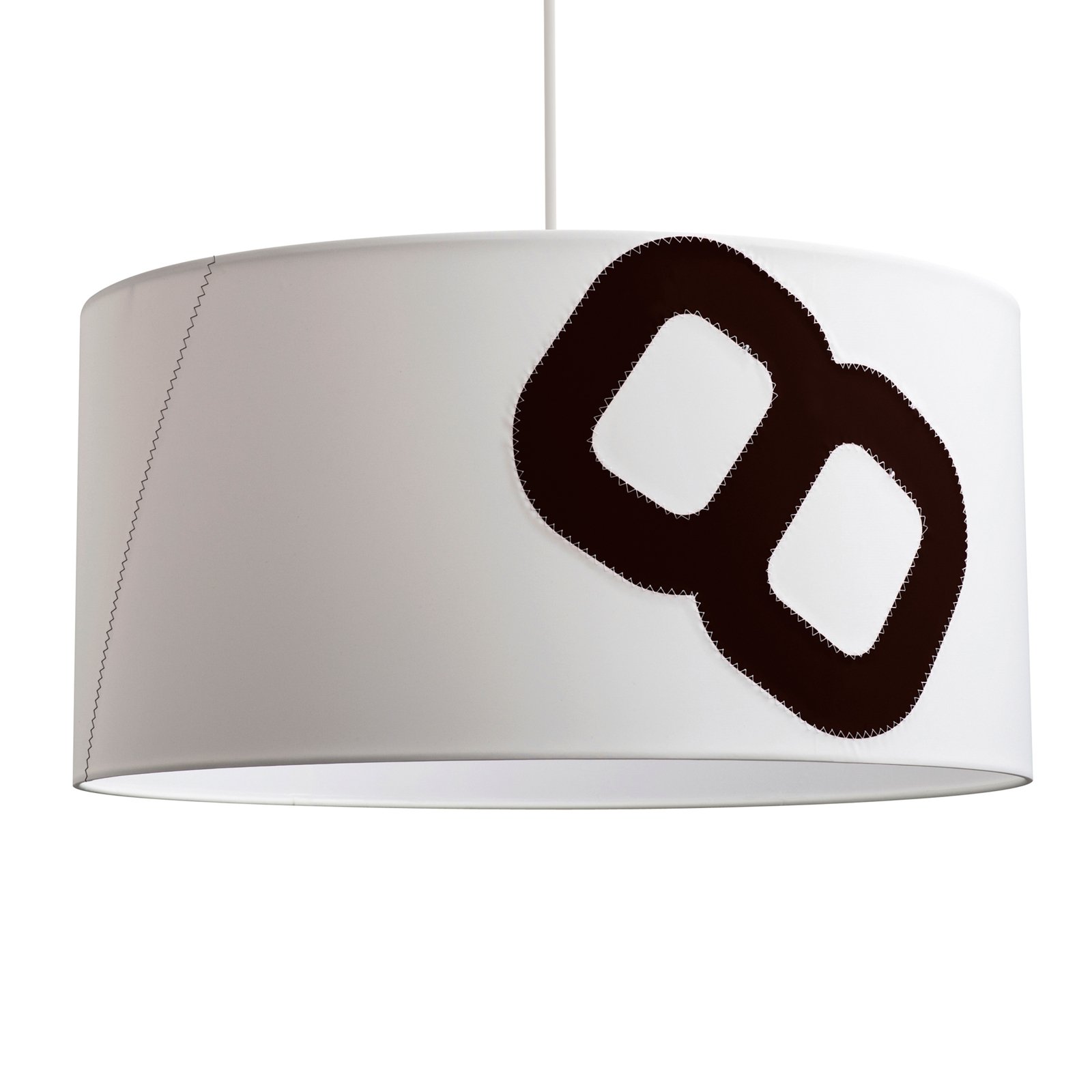 Home harbour pendant light made of canvas with number