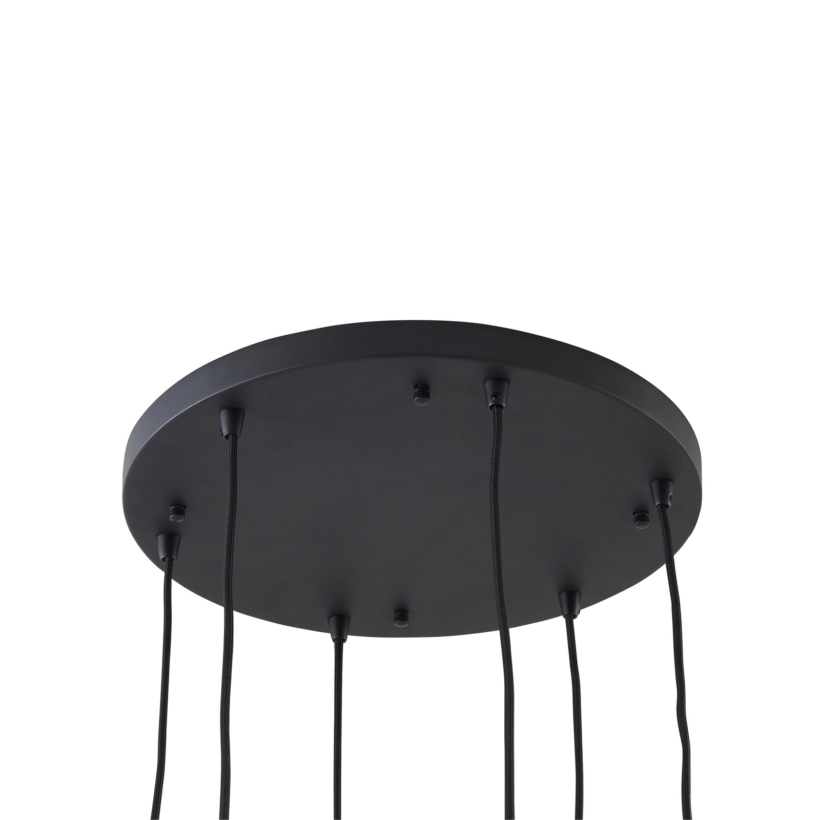 Lindby Hängeleuchte Doroteo, 6-flg., grün/amber/grau, Glas
