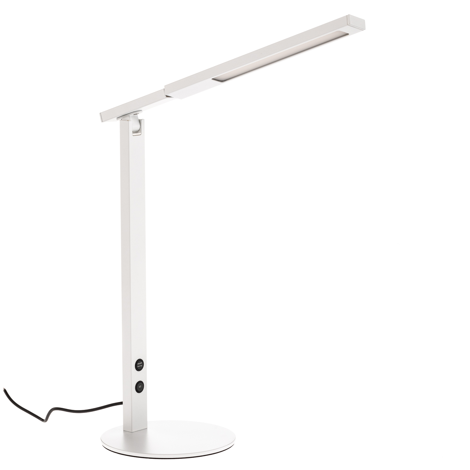 LED-skrivbordslampa ideal med dimmer, vit