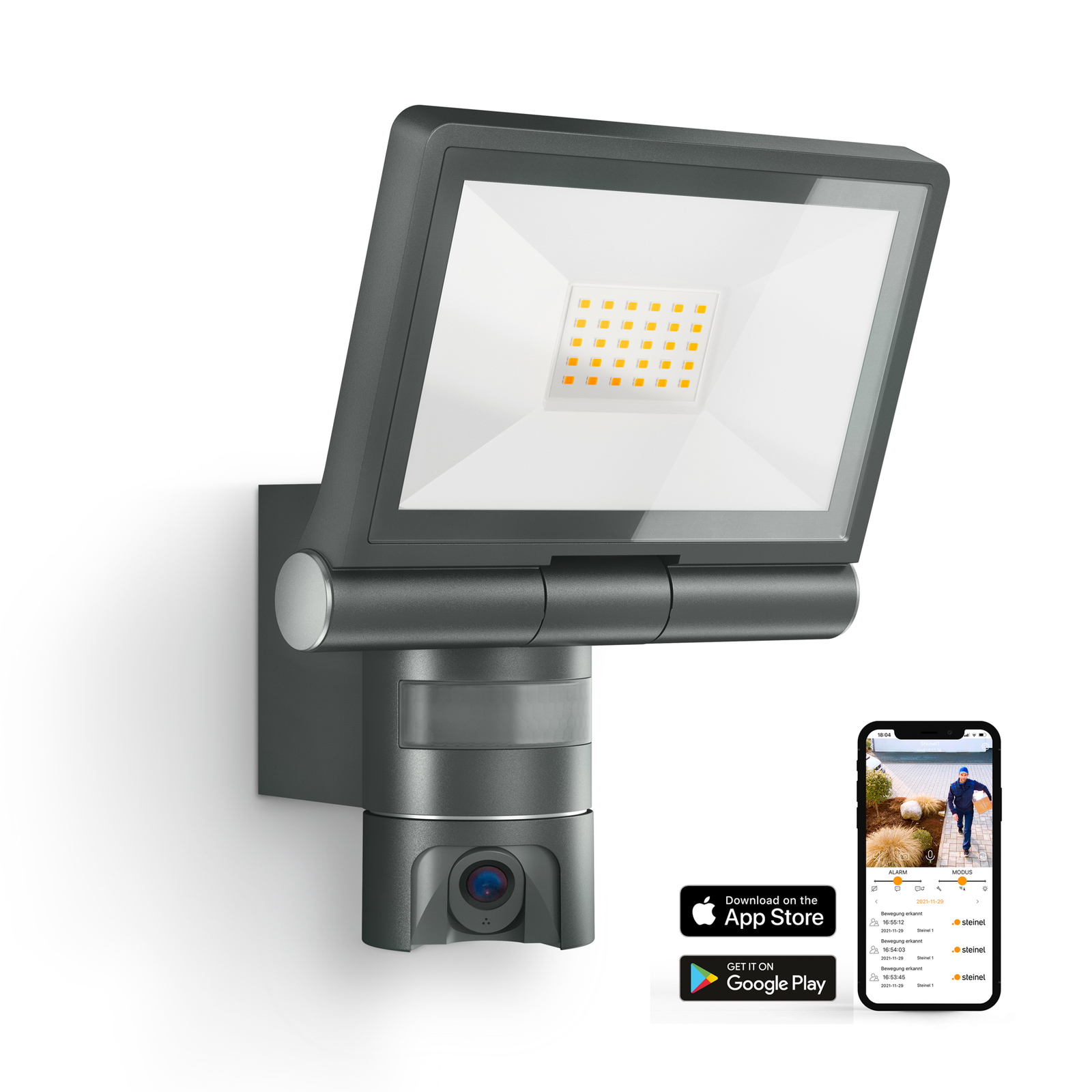 STEINEL XLED Cam 1 SC camera spotlight, intercom
