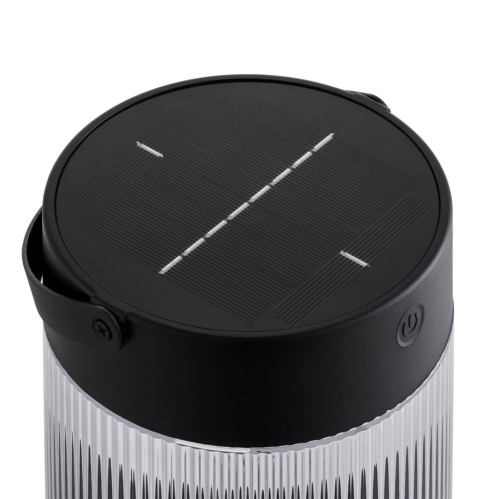 Coupar solar table lamp, black, plastic, IP44