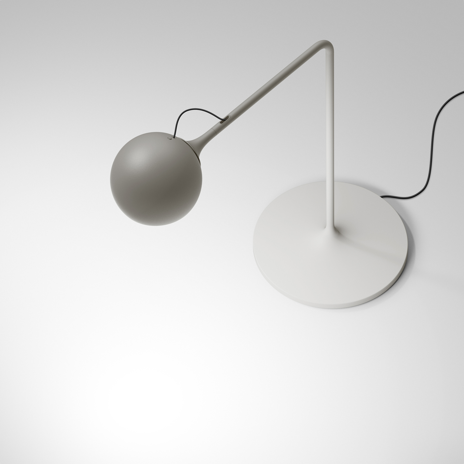 Artemide Ixa stolová LED lampa, bielo-sivá