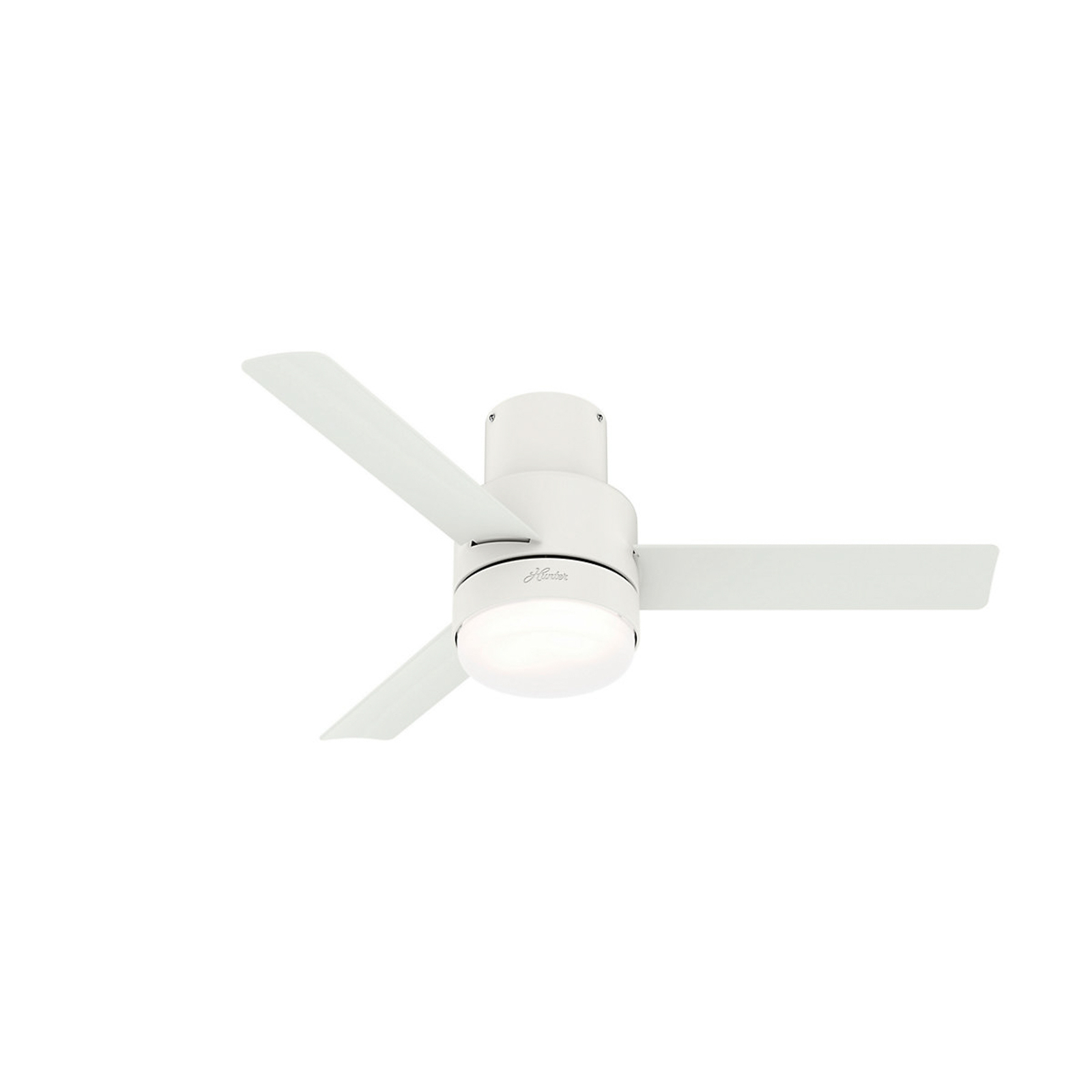 Hunter Gilmour ceiling fan with light, white