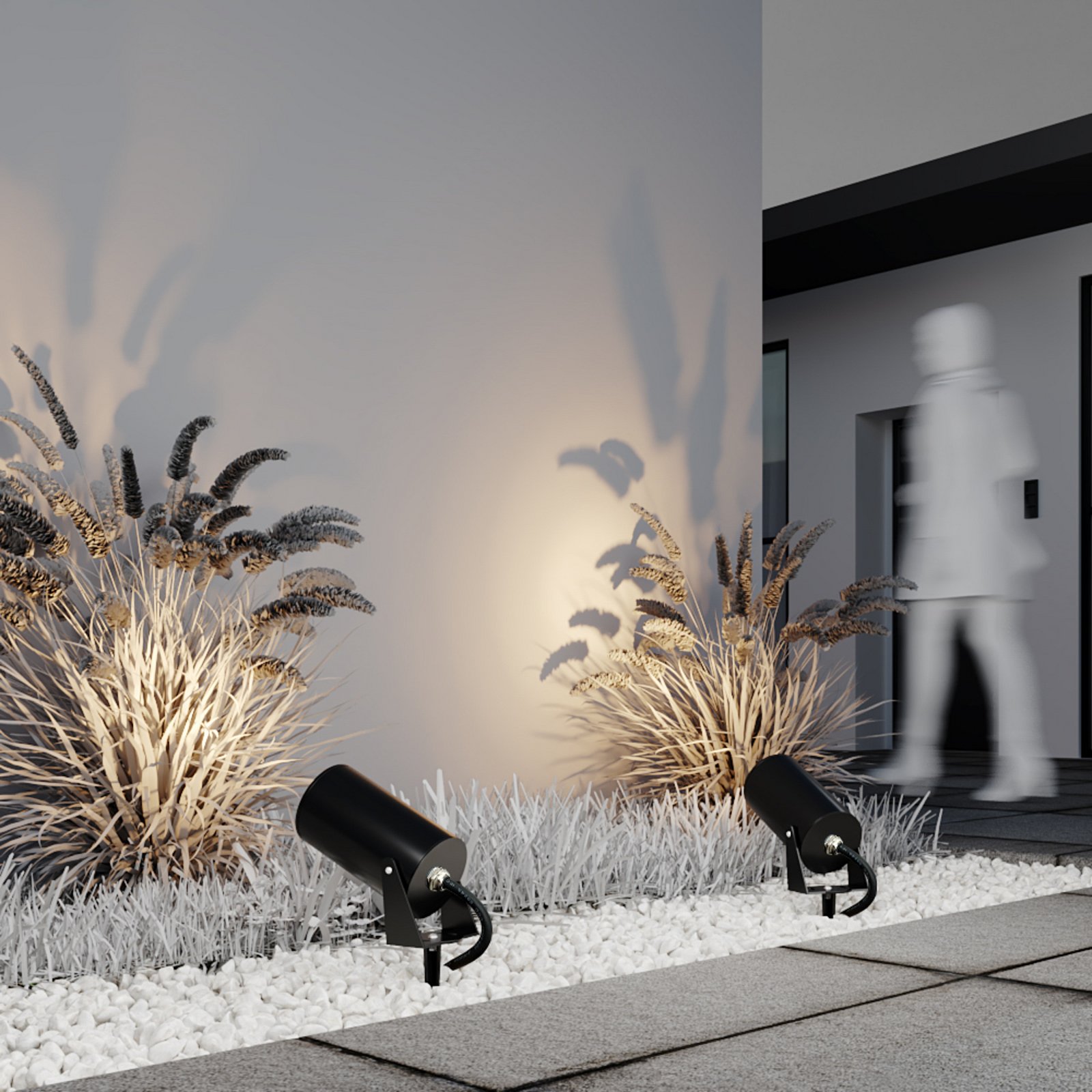 Maytoni LED-Erdspießstrahler Bern, γραφίτη, Ø 13 cm, IP65