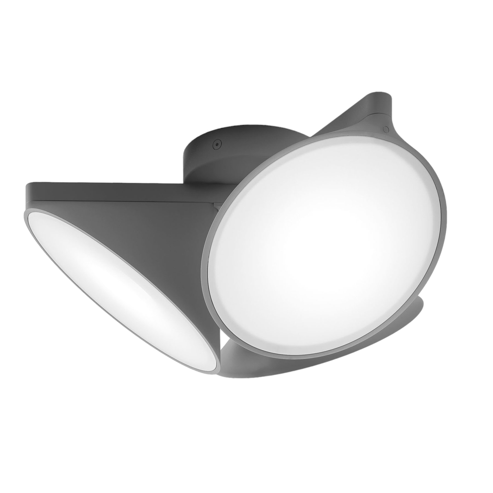 Axolight Orchid LED ceiling light, dark grey