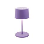 Zafferano Olivia mini 3K dobíjecí stolní lampa fialová