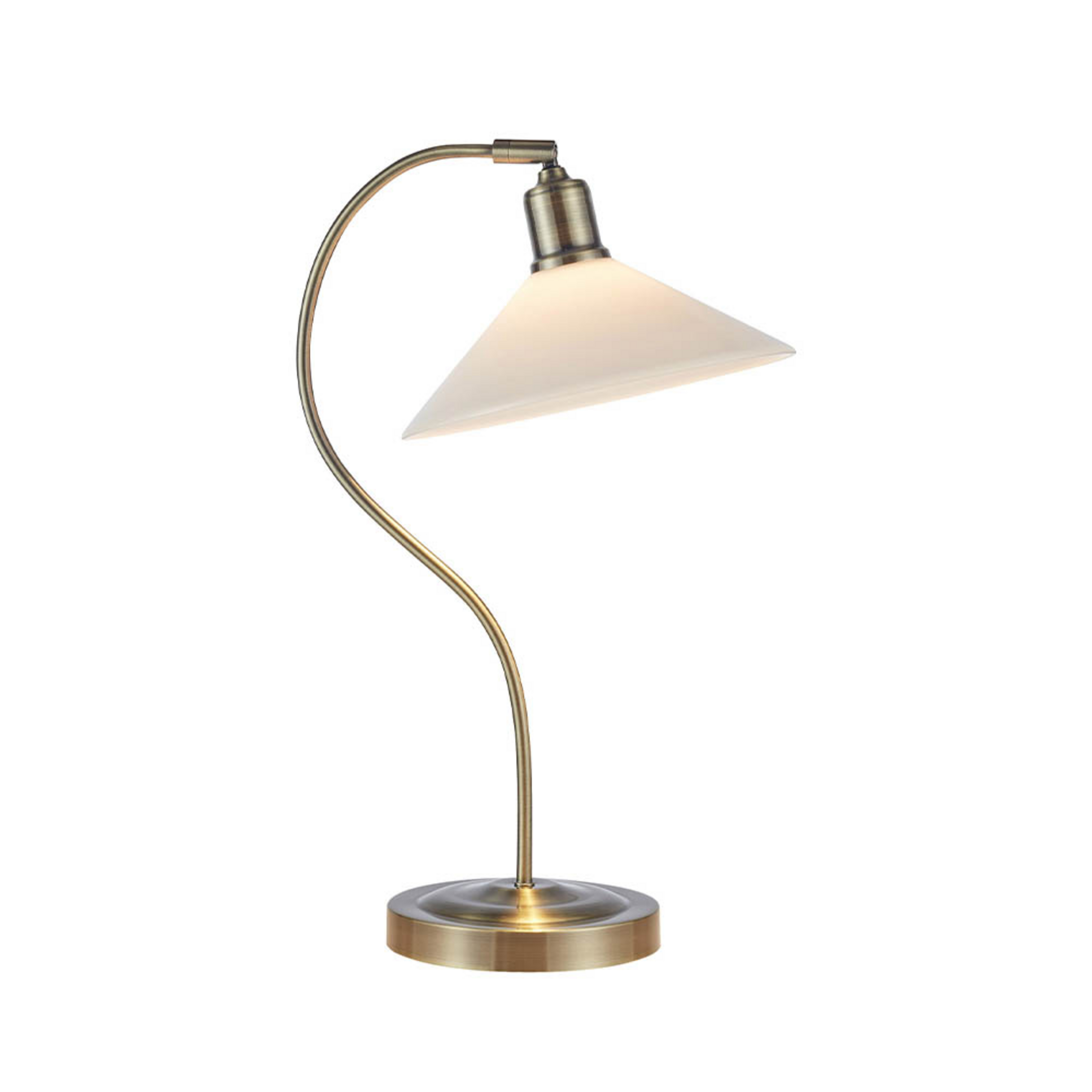 Vela Lampe de Table Antique Brass/Shiny White - Markslöjd