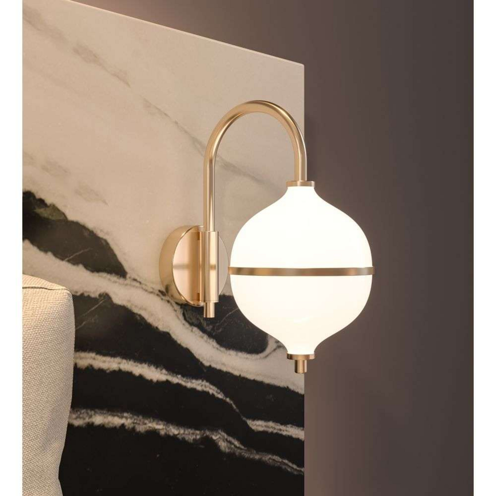 Eternal Moonlight Aplică de Perete Small Raw Brass/Opal/White - Rebello Decor