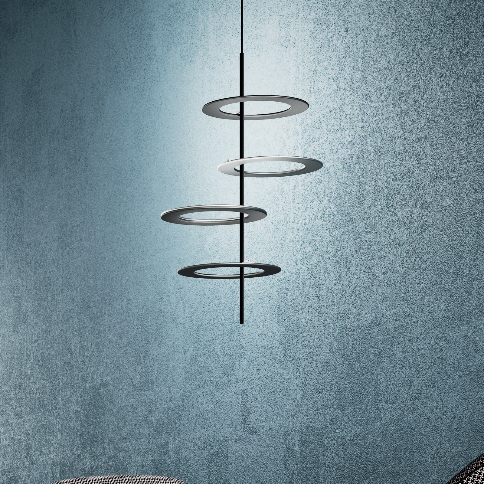 ICONE Hula Hoop S4 LED-hængelampe - 4 ruder