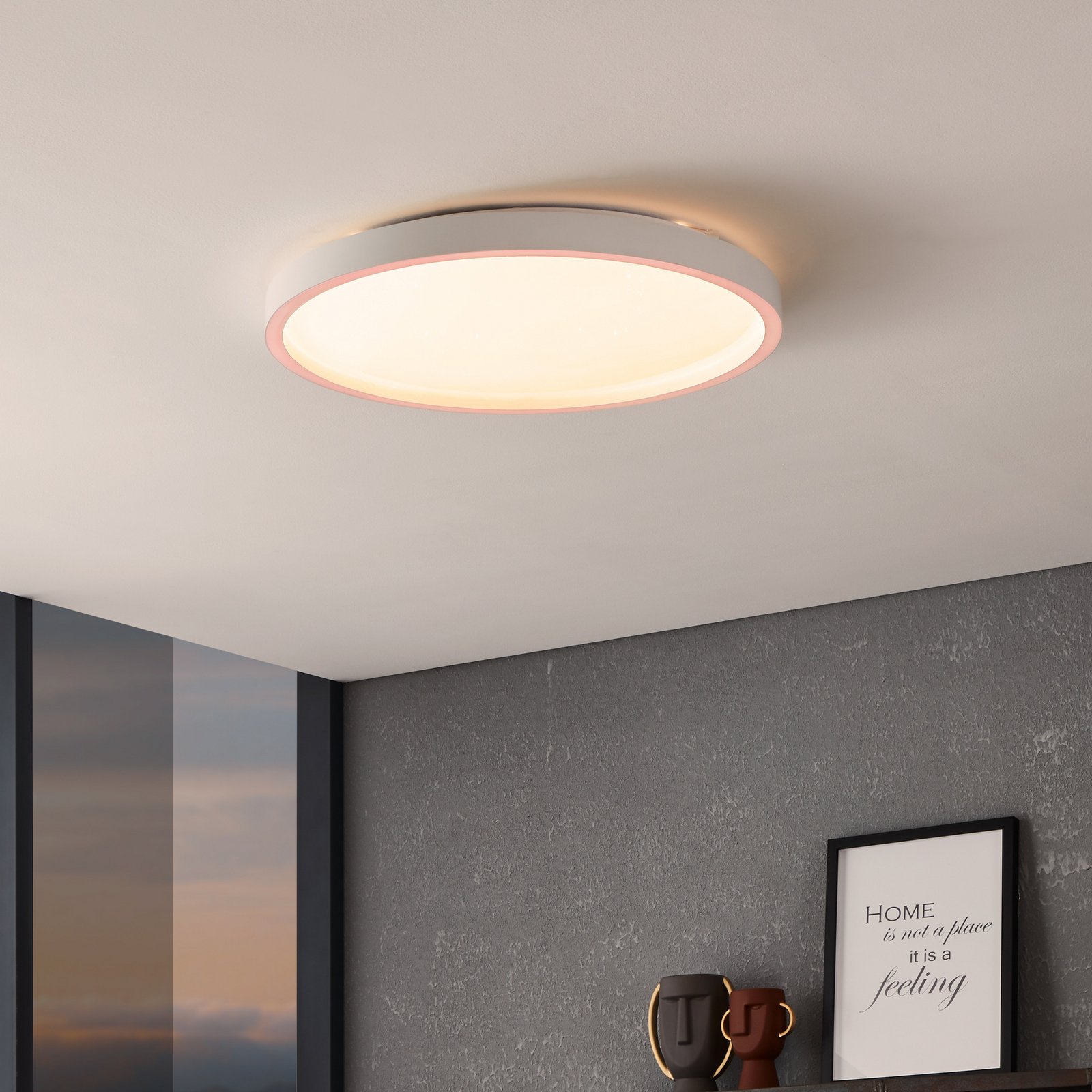 EGLO connect Montemorelos-Z, RGBW, balts, Ø57cm