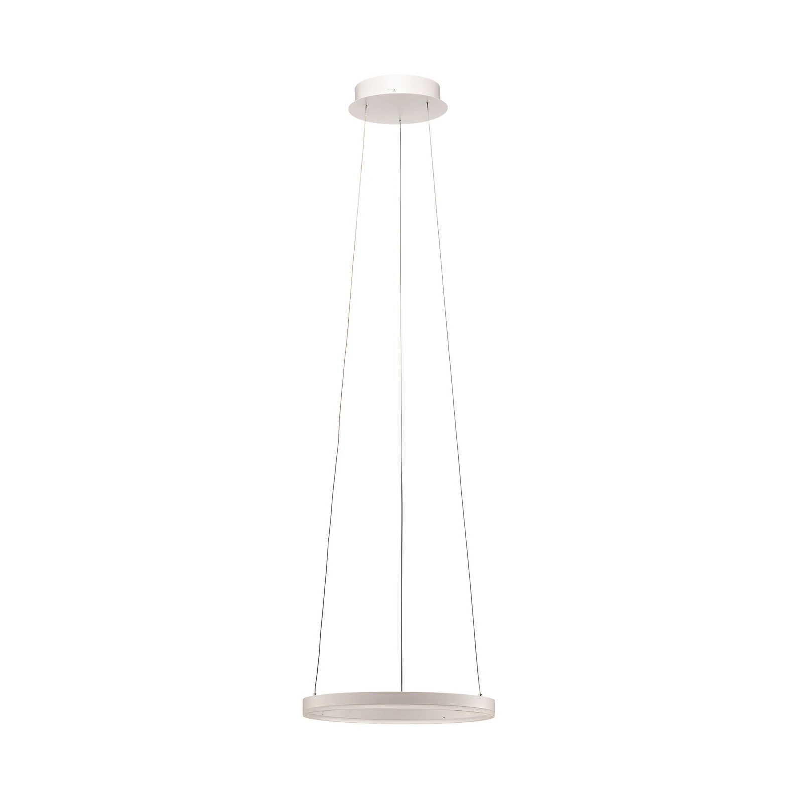 Arcchio LED-visoka svetilka Albiona, bela, 1 obroč, Ø 40 cm