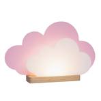 LED table lamp Wölkchen, pink, wood, 3000 K, dimmable