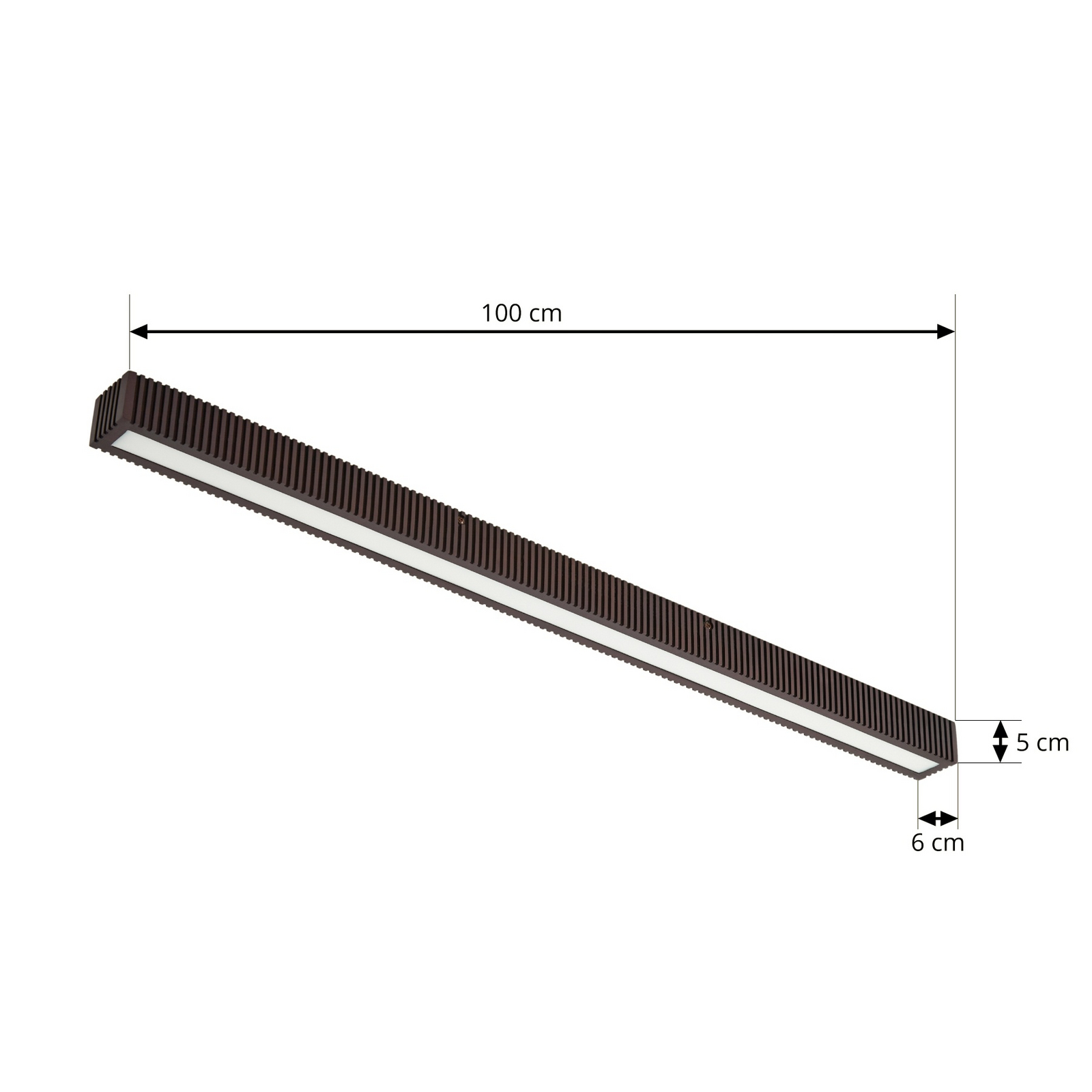 Lucande LED-Deckenleuchte Emara, holz dunkel, Eiche, dimmbar