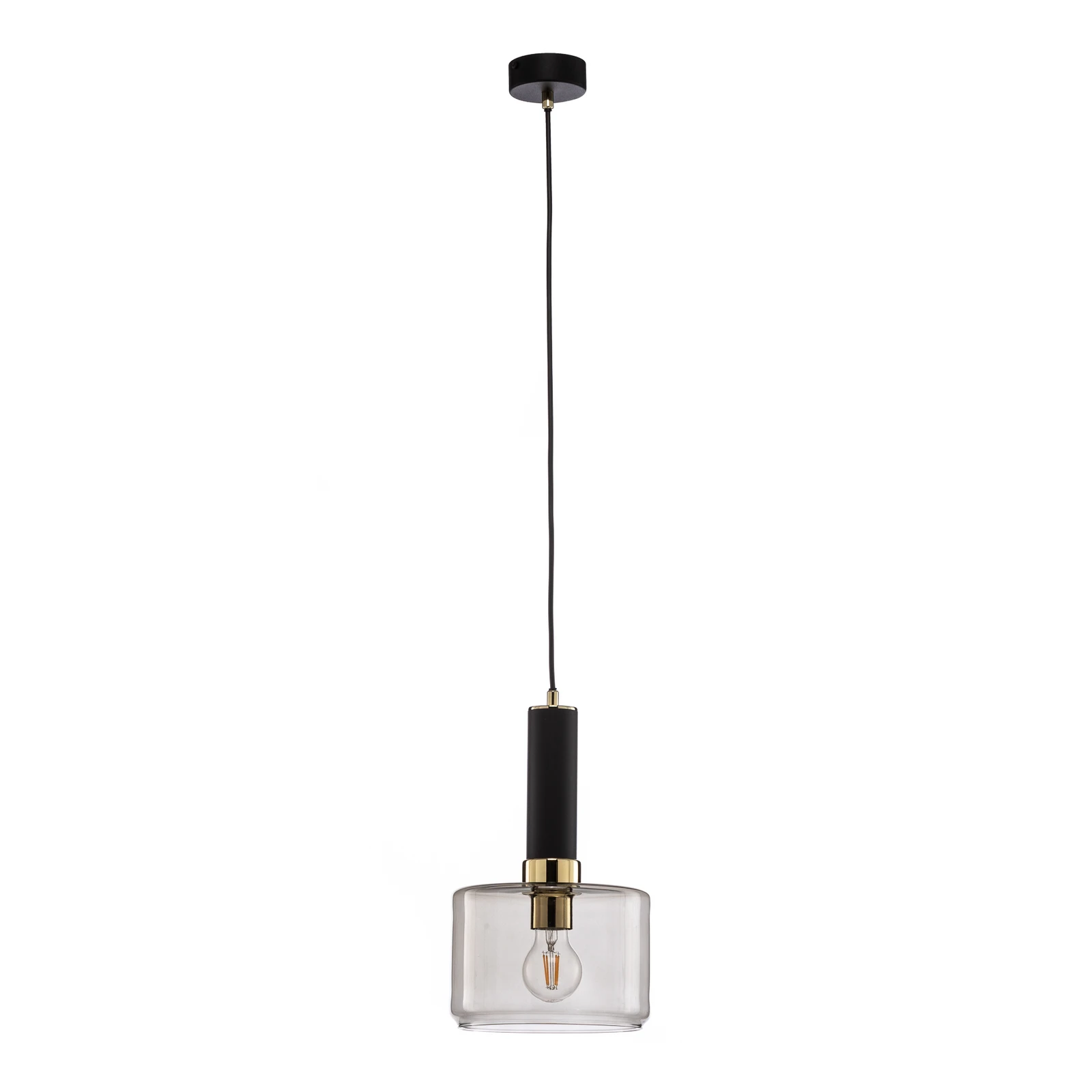 Viva viseća lampa, dimljena/crna/mesing, 1 žarulja
