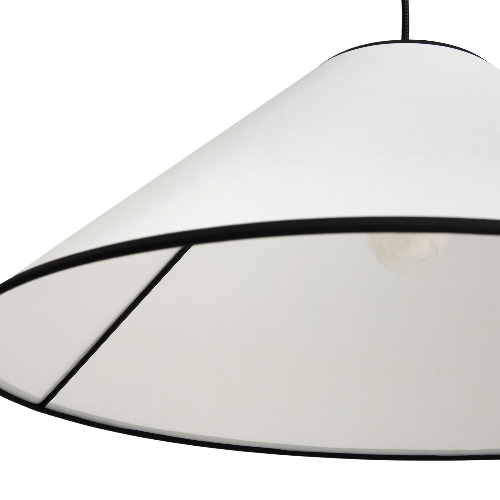 Lámpara colgante Ava, Ø 60 cm, blanco/negro, E27 - HAY