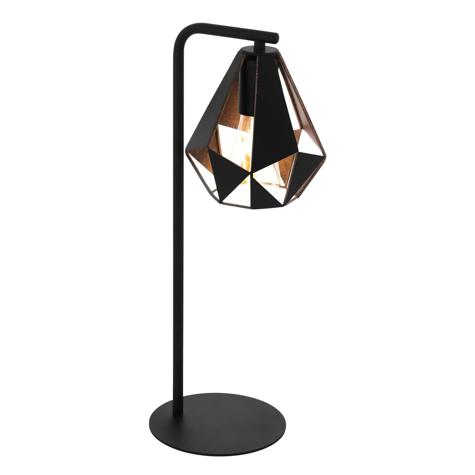 EGLO Bordslampa Carlton 4 i svart/koppar