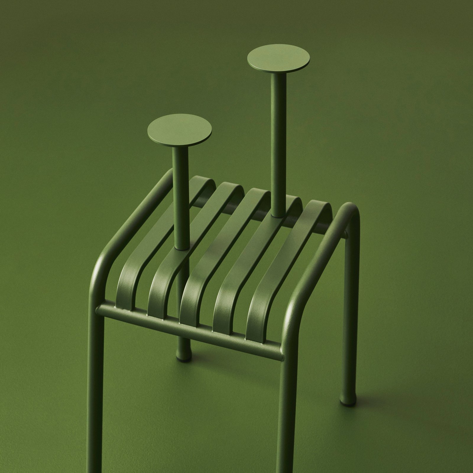 Candeeiro de mesa LED recarregável HAY HOST PORTABLE, verde azeitona, 30 cm,