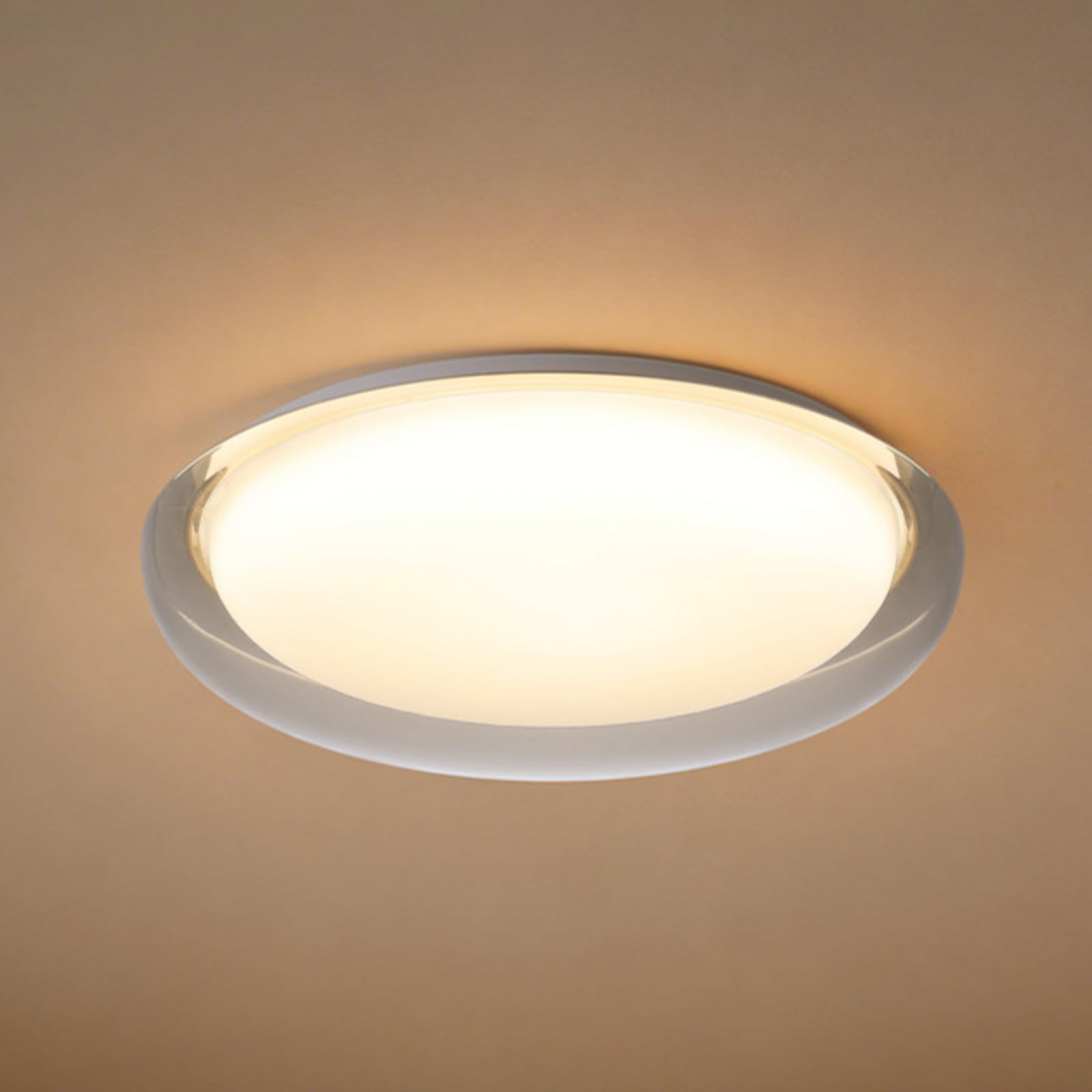 Plafón LED CONISTARINO de EGLO, marrón, Ø 40 cm, CCT Plafón LED CONISTARINO de EGLO, marrón, Ø 40 cm, CCT