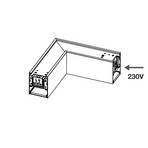 SLC γωνιακό κομμάτι LED Click L, AC, σύνδεση δεξιά, μαύρο