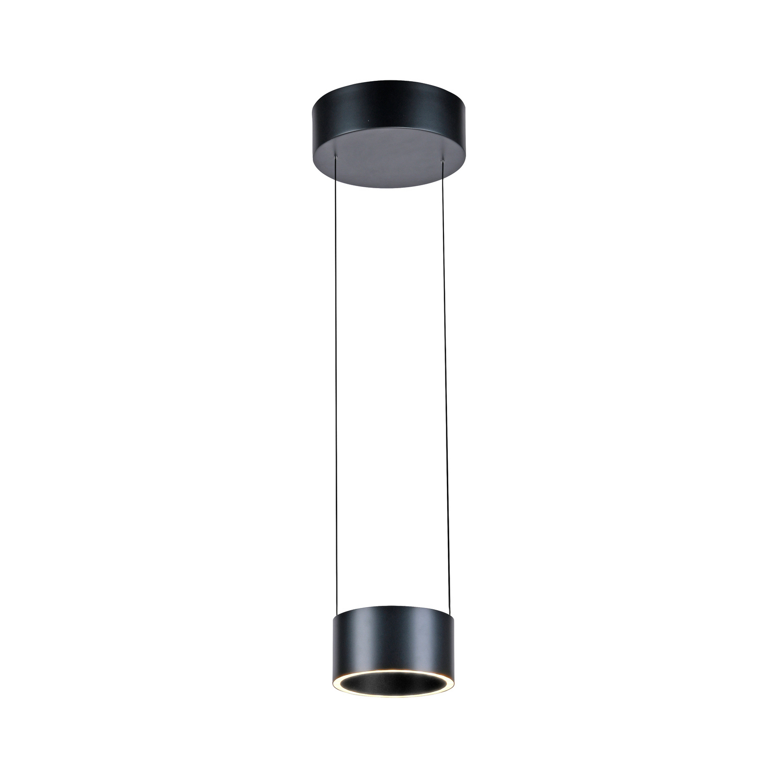 PURE LED-Pendellampe Clipse, grau, Ø 20 cm CCT Dimmer 2-flg