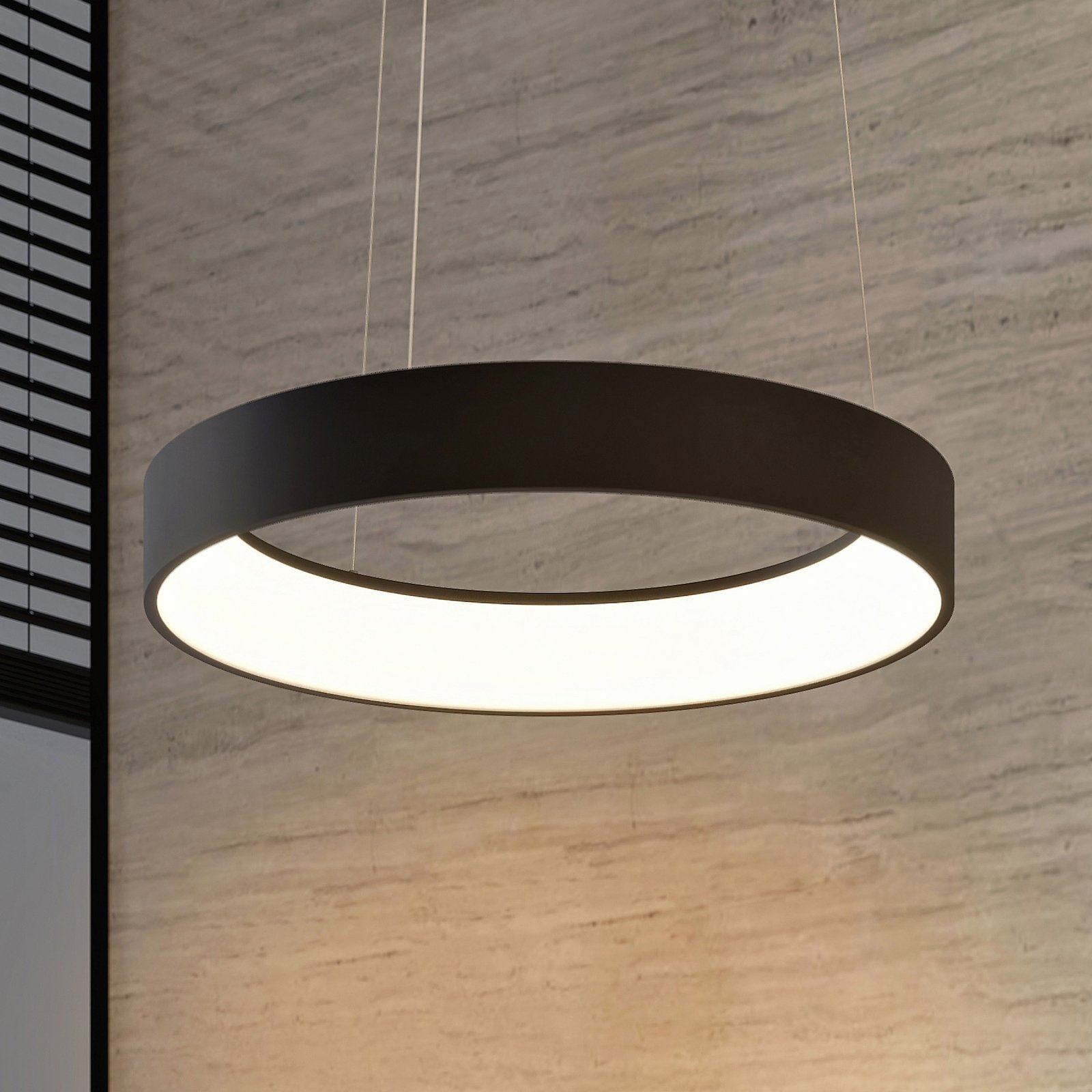 Arcchio Aleksi LED hanging light, Ø 60 cm, round