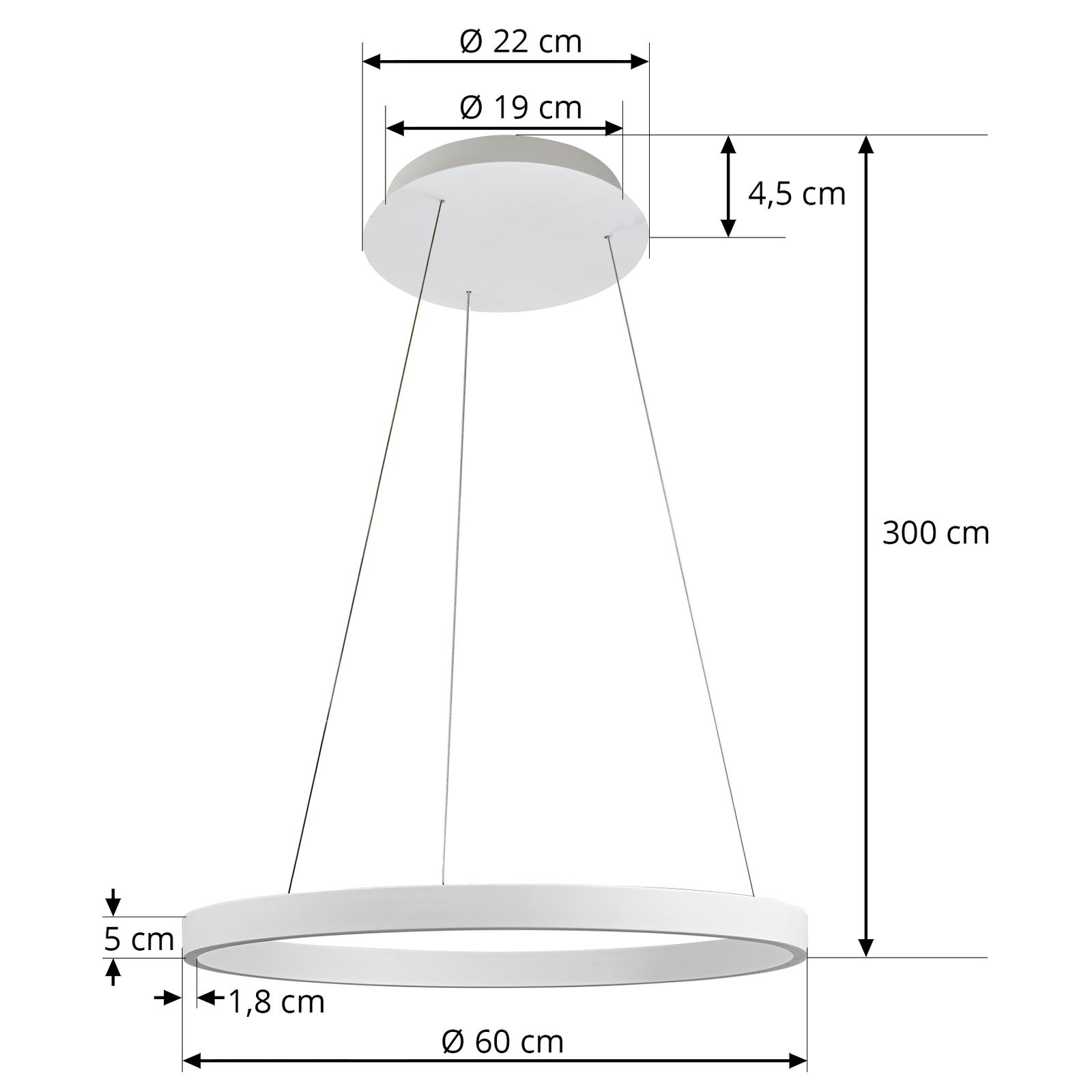 Arcchio Answin LED pendant light 52.8 W silver
