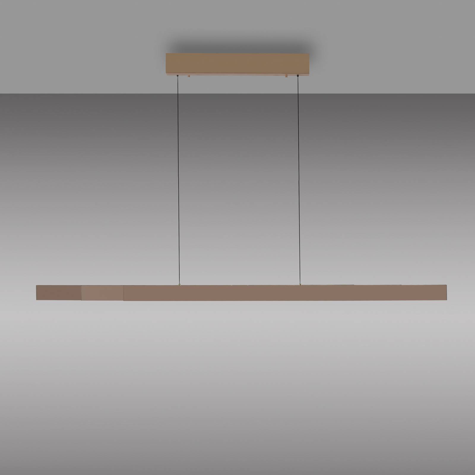 Paul Neuhaus żyrandol LED Adriana Square, brązowa, w górę/w dół