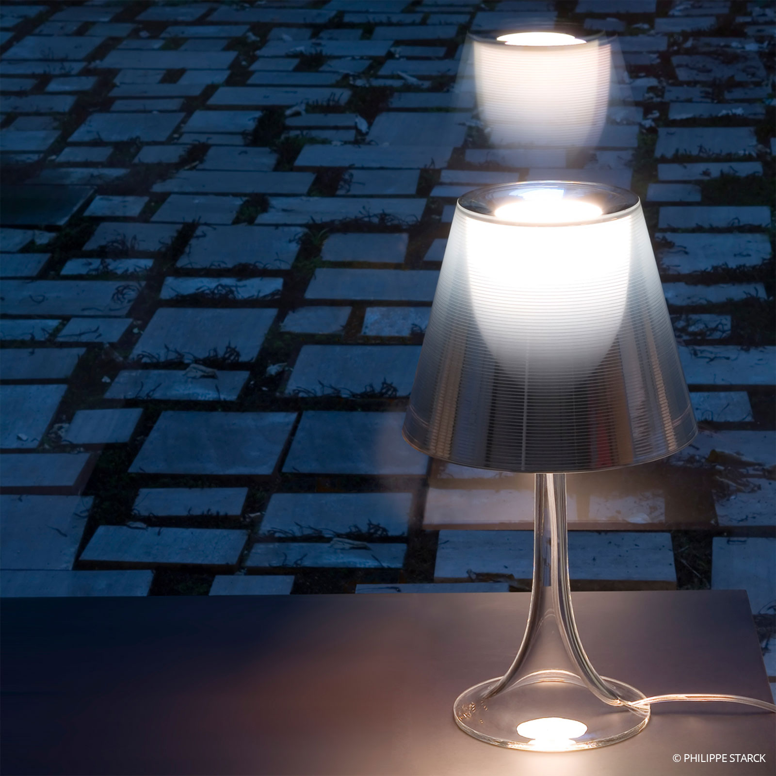 FLOS Miss K - Philippe Starck asztali lámpa, ezüst