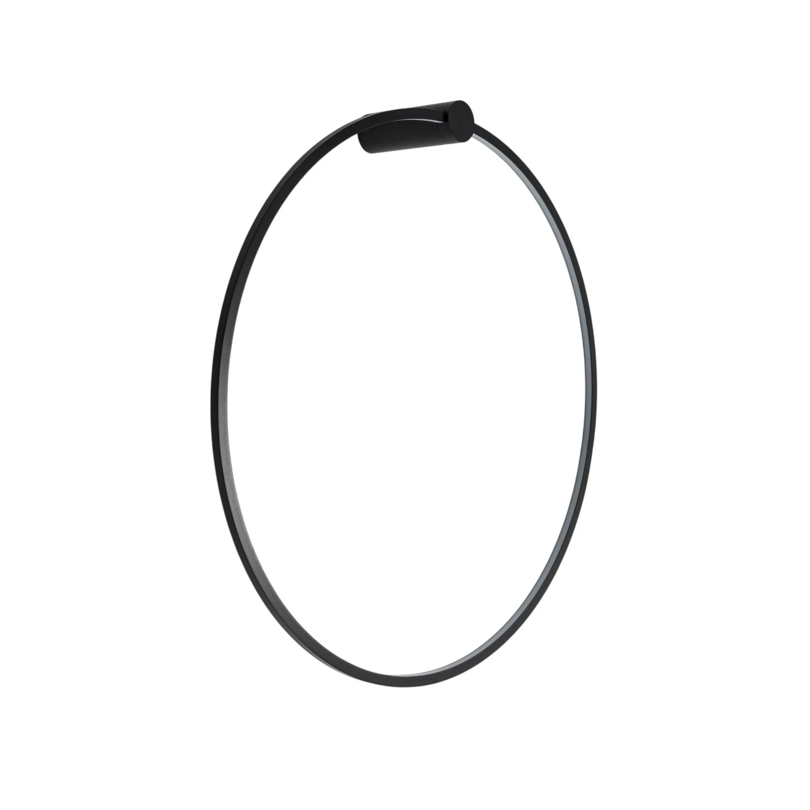 Applique murale LED Saturno, noir, Ø 80 cm, métal, 4 000 K