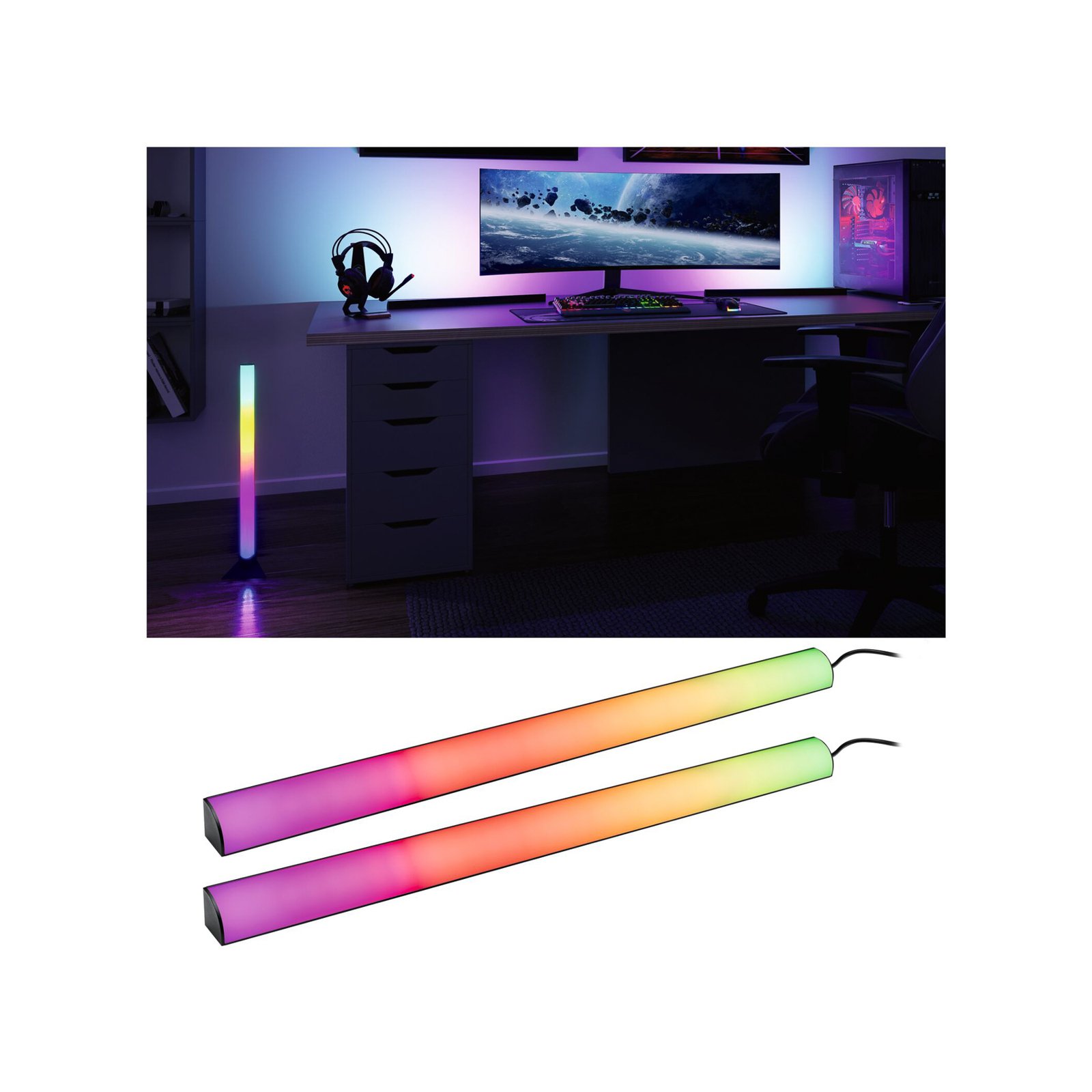Paulmann EntertainLED Lightbar, RGB, 60cm, 2 szt.