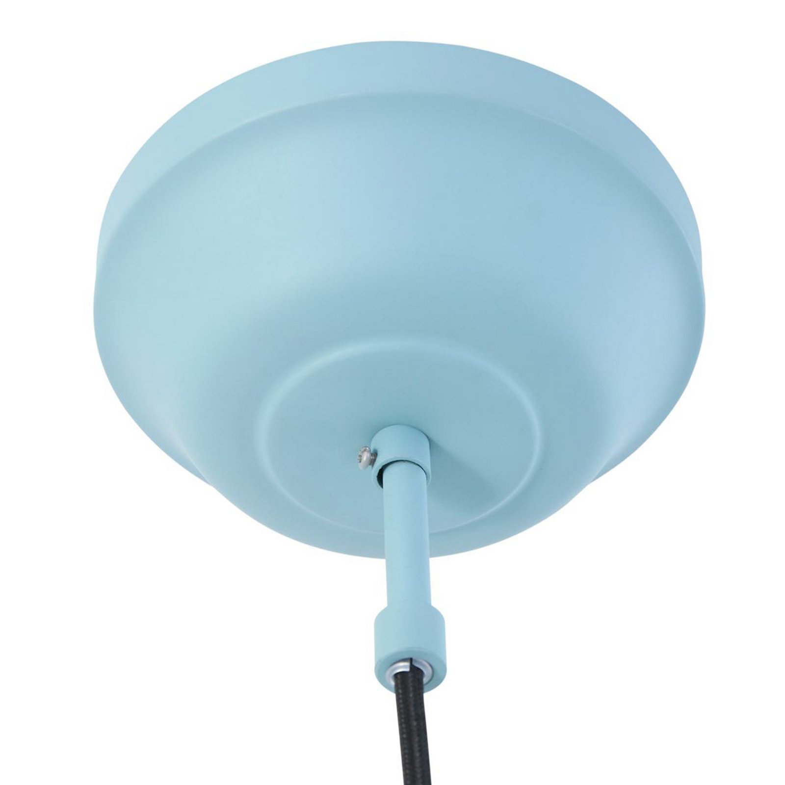 Eden pendant light, light blue, metal, E27 socket