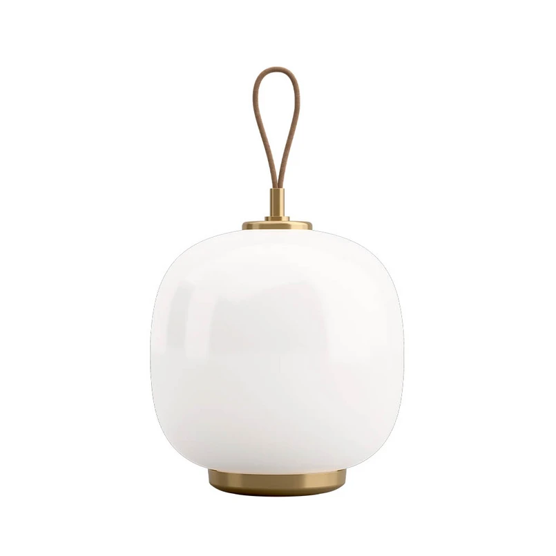 Louis Poulsen – VL45 Radiohus Portable Bordslampa Brass/Glossy White Opal