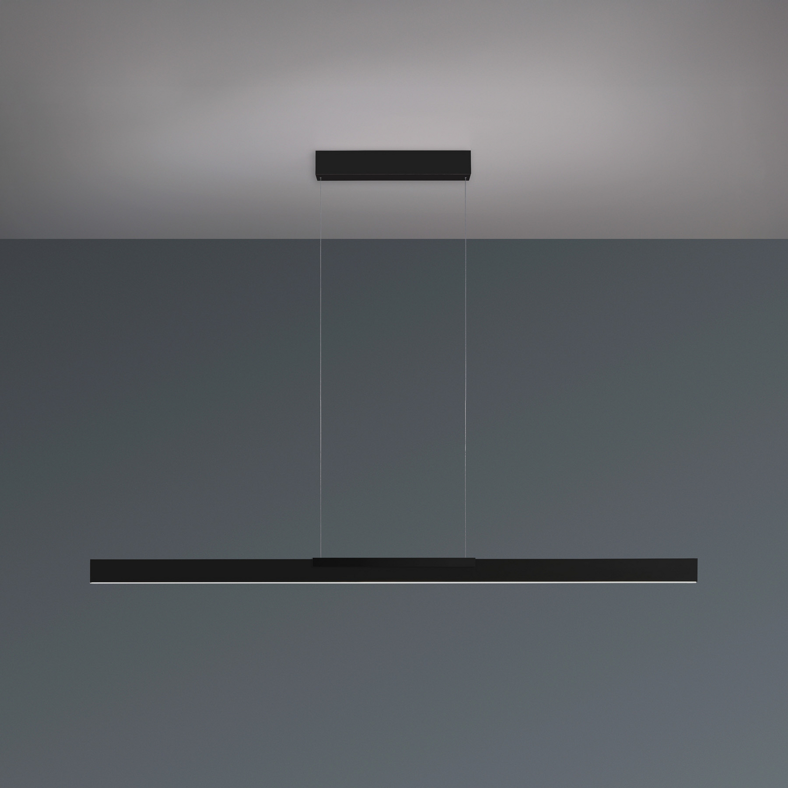 Candeeiro suspenso LED Bopp Nano 2.0, comprimento 140 cm, preto, metal