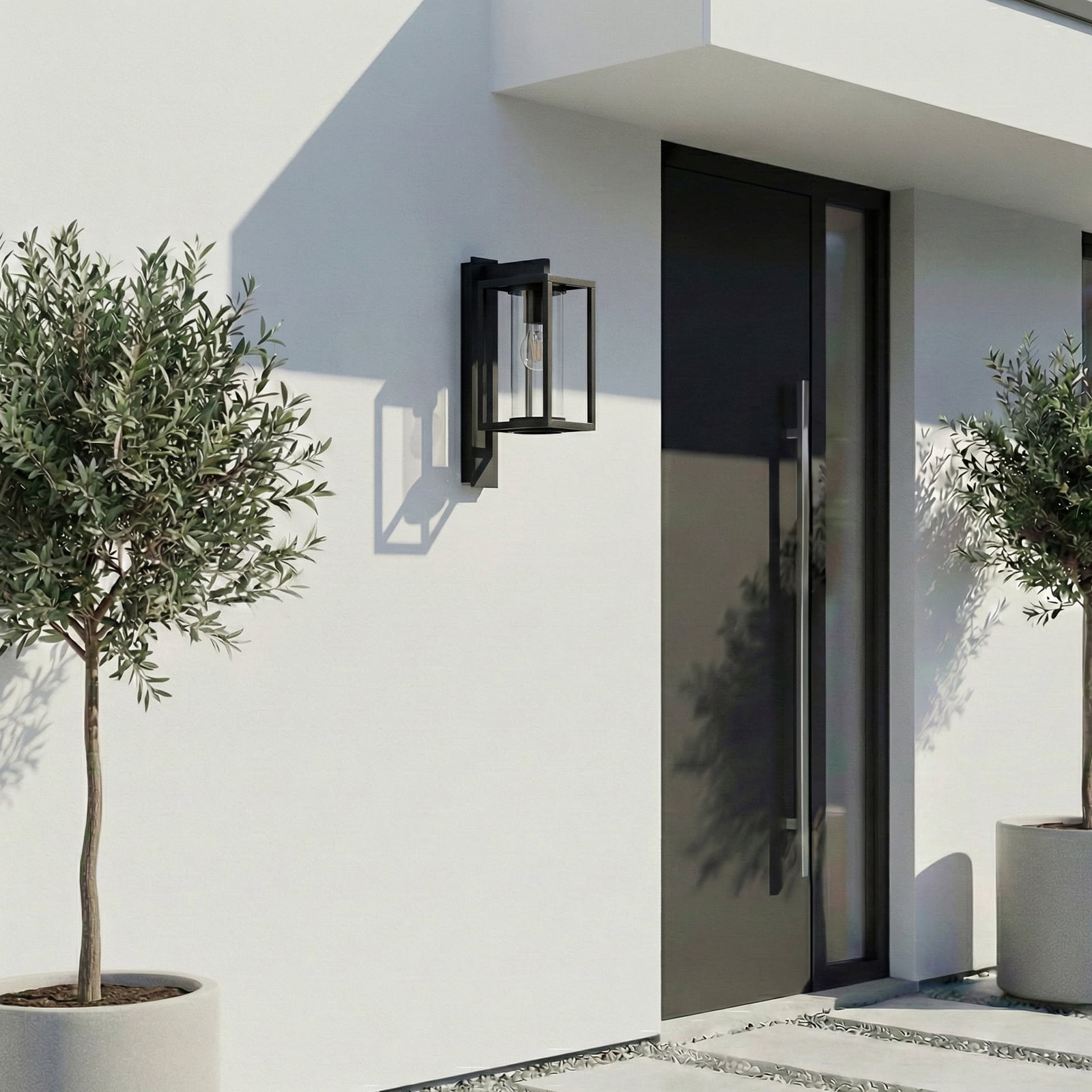 Ferda Down Outdoor Wall Light IP44 Graphite - Lucande