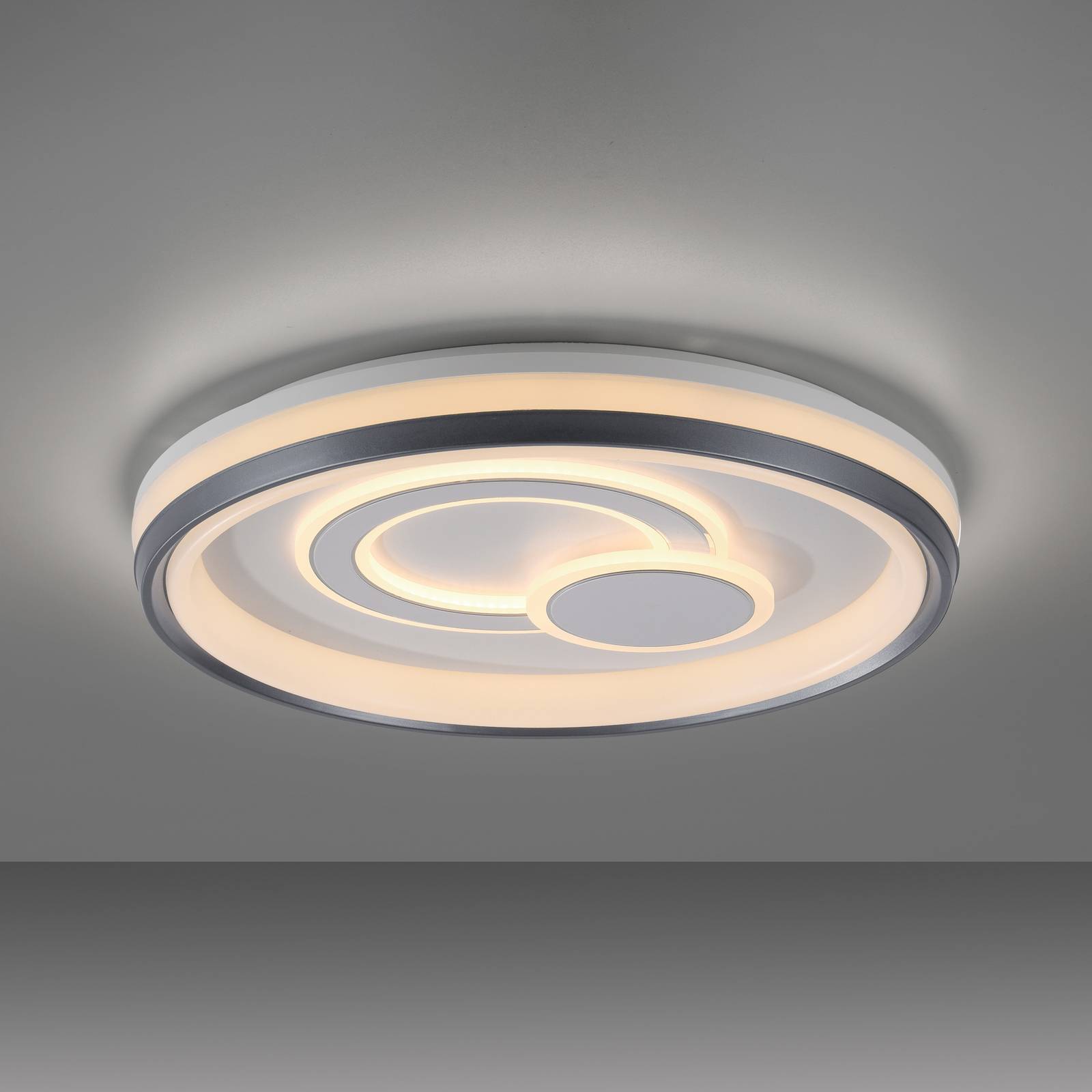 JUST LIGHT. Lampa sufitowa LED Minelli, Ø 50 cm, ściemniana