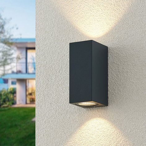 ELC Lanso utendørs LED-vegglampe, antrasitt