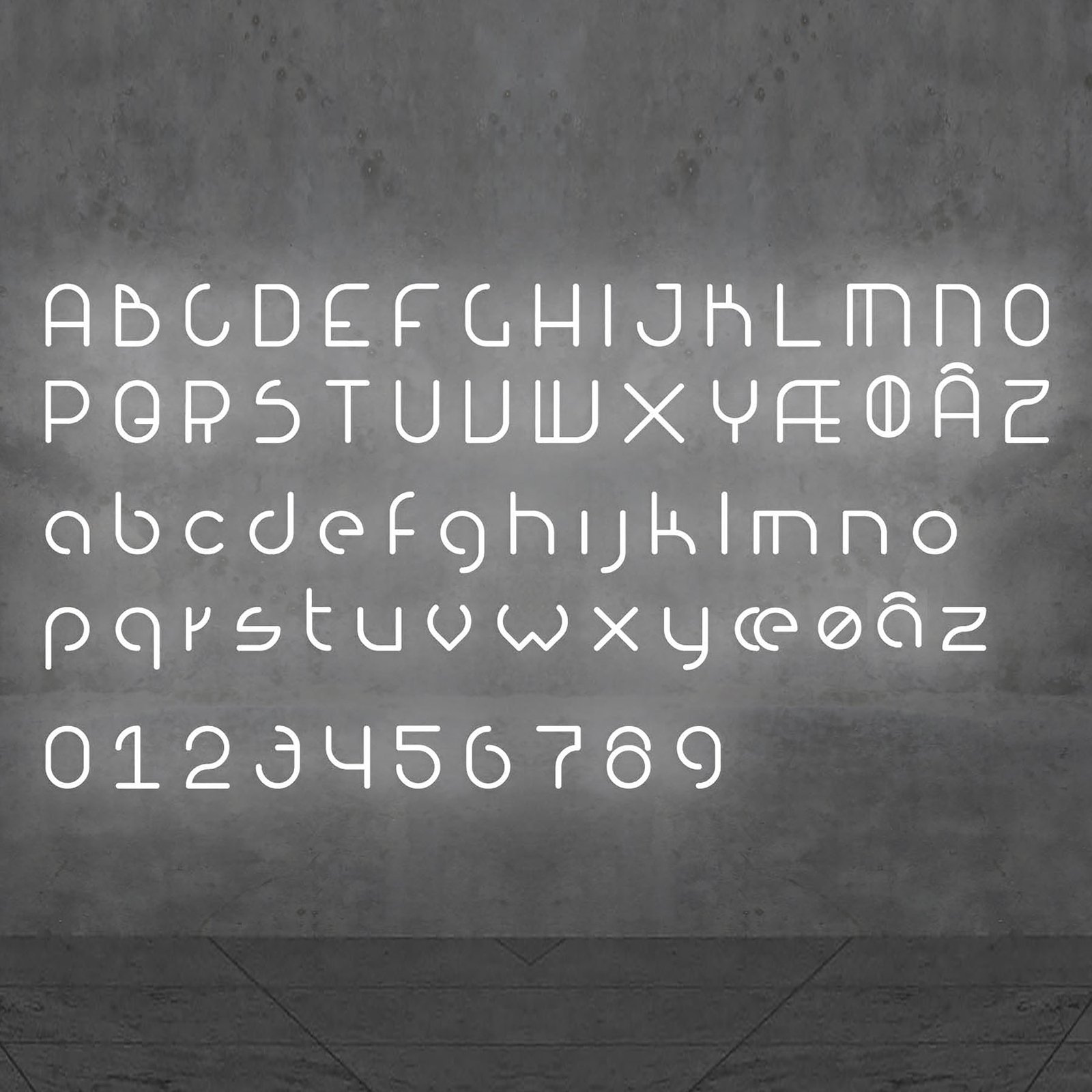 Artemide Alfabeto de luz mural letra maiúscula X