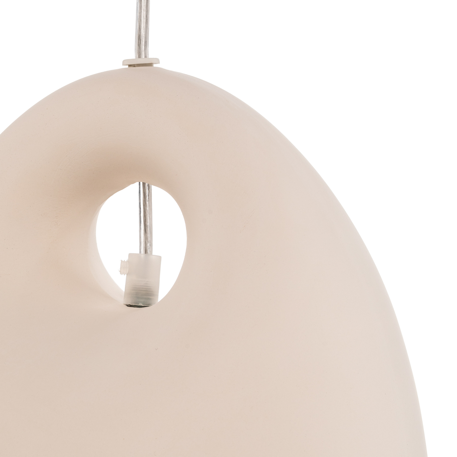 Lámpara colgante Kano con pantalla cerámica blanca