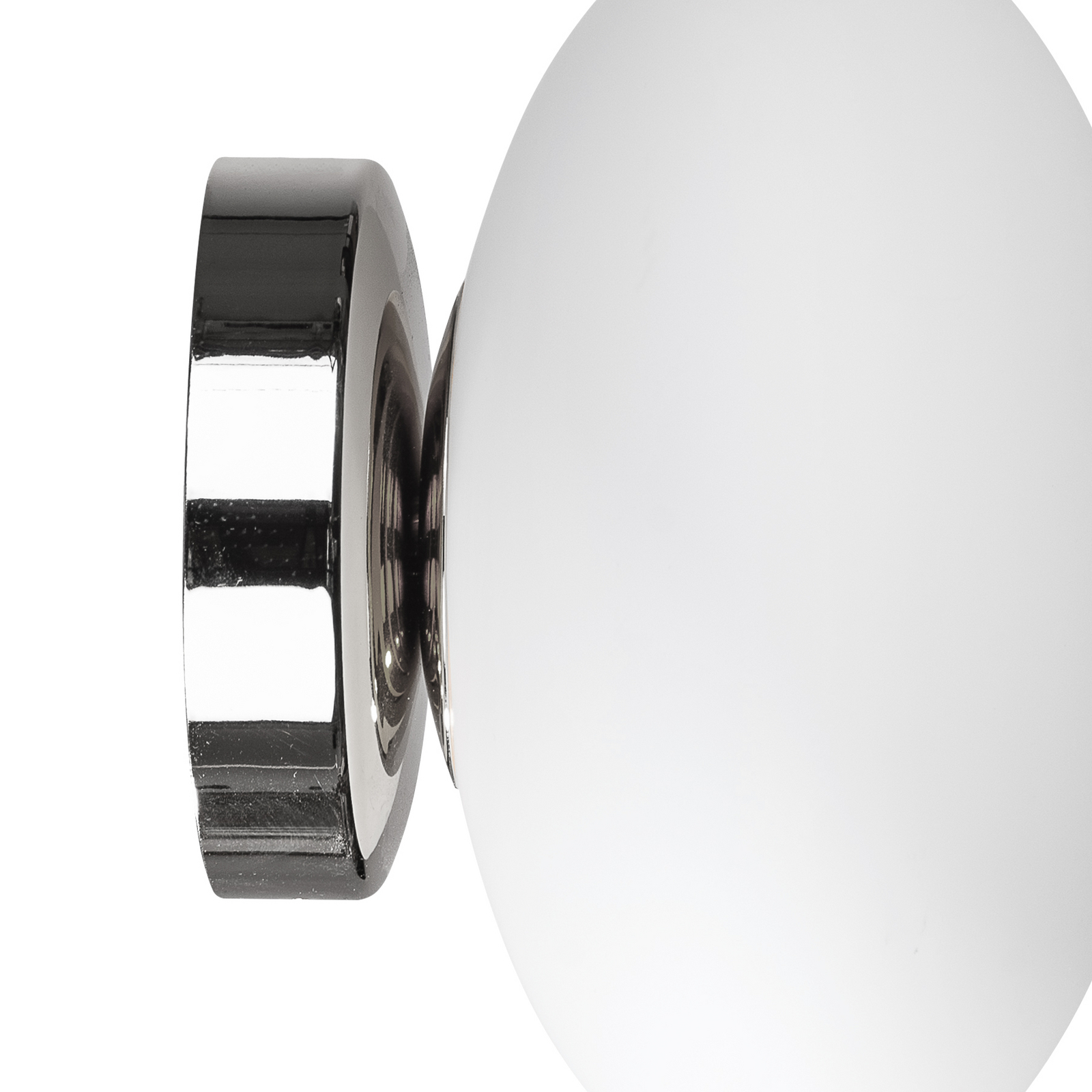 Stropní světlo Ufo, chrom/bílá, Ø 18 cm, sklo, G9