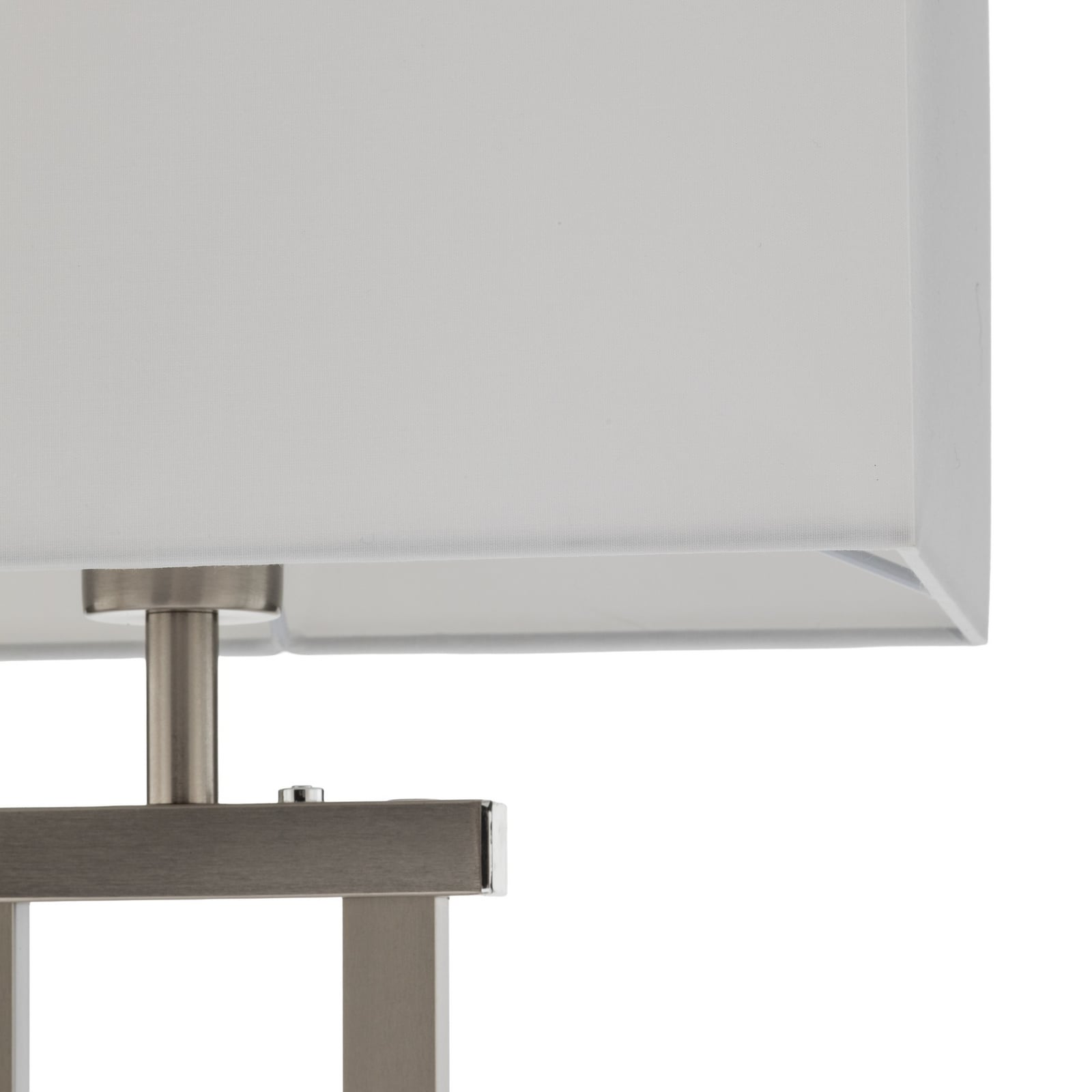 Lampa stołowa Lindby Sigurd, biały, tkanina, wysokość 54cm, E27