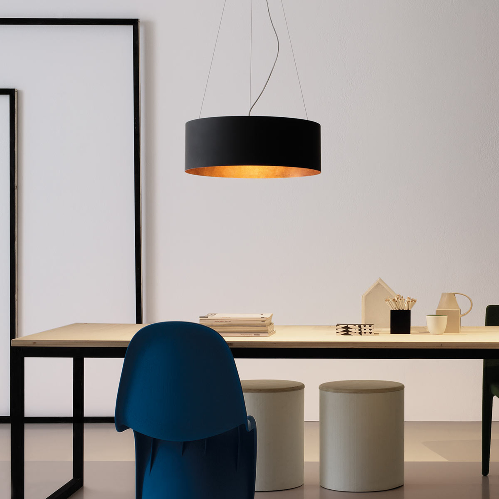 ICONE Olimpia LED pendant light, black-copper