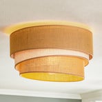 Deckenleuchte Trio jute, naturbraun/weiß