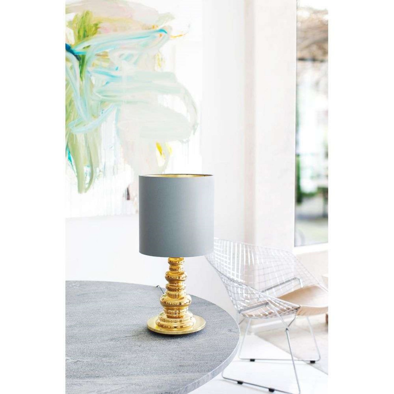 Punk Deluxe Tischleuchte Grey Shade DESIGN BY US - Wohnzimmer - Glas