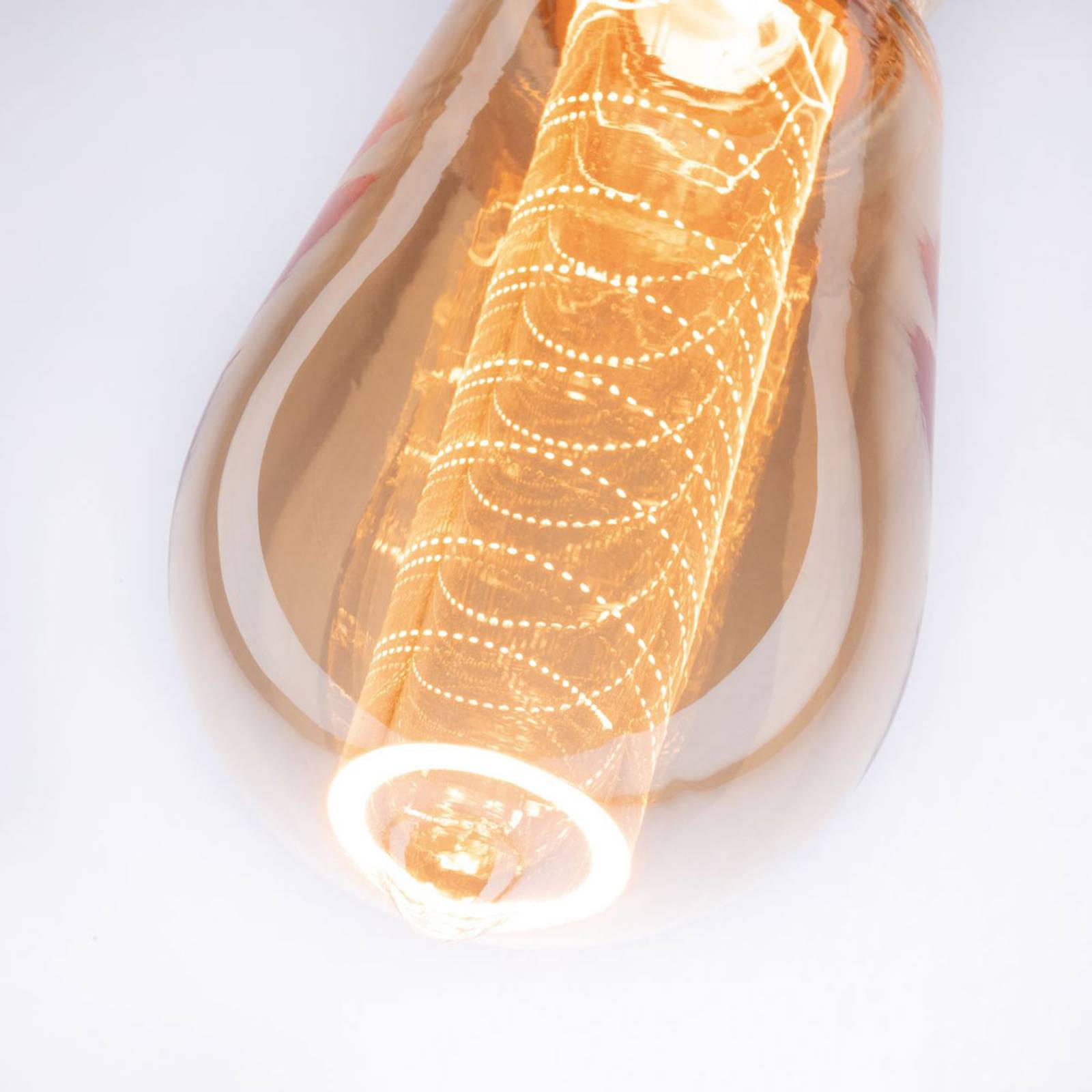 LED-lampe E27 ST64 4W Inner Glow spiralformet mønster