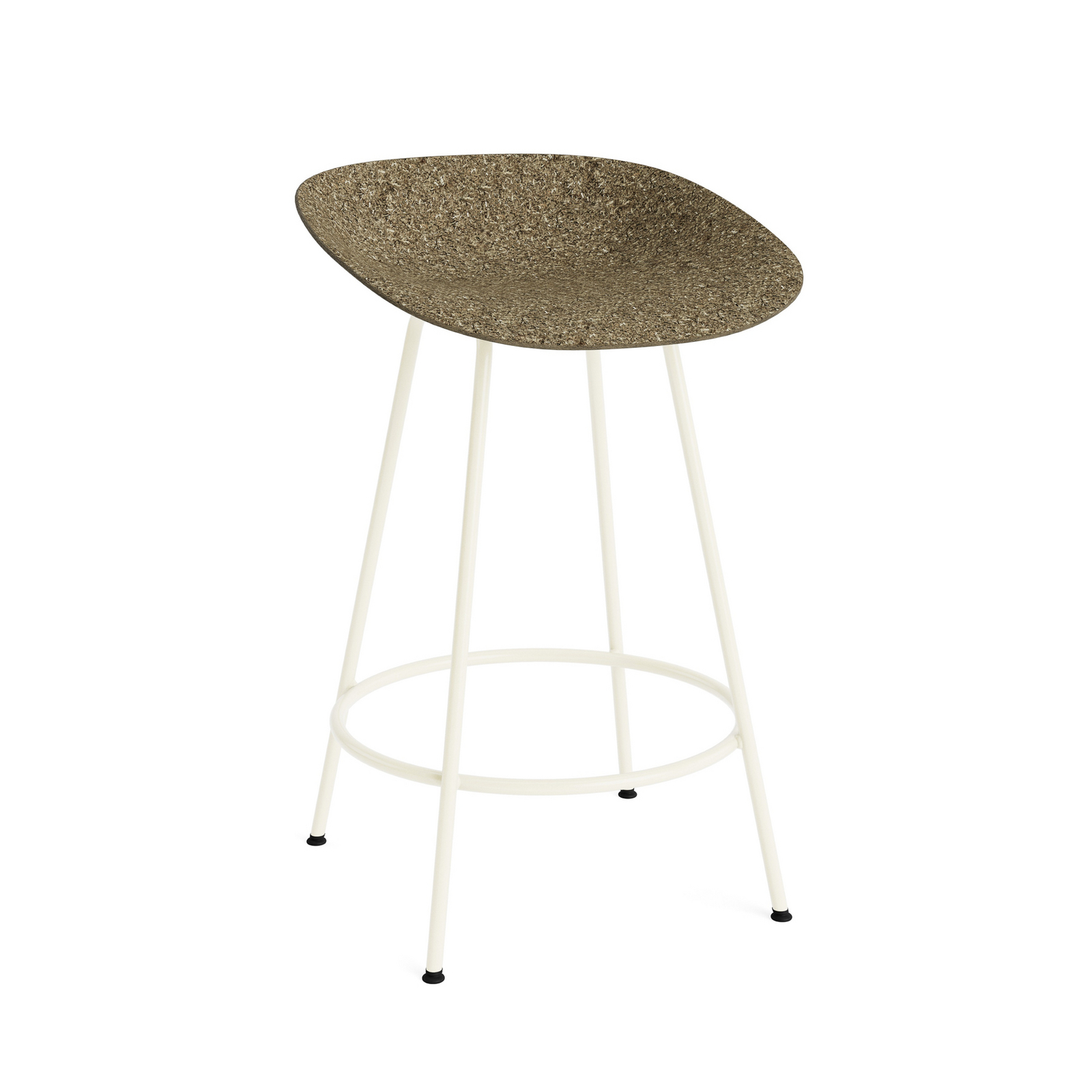 Baarituoli Mat, kermanvärinen, teräs, meriruoko, korkeus 75 cm – Normann