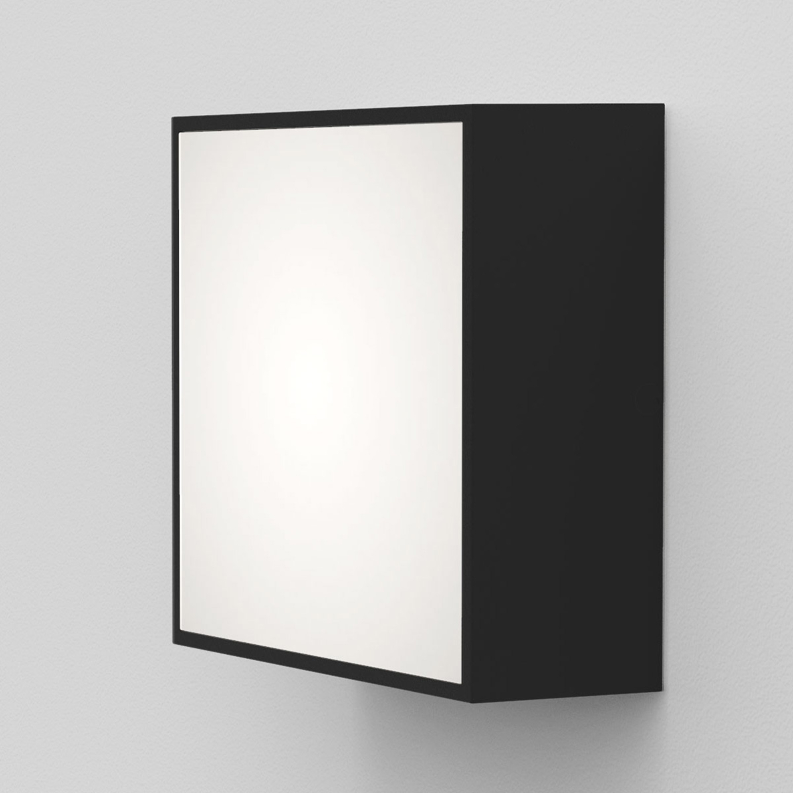 Astro Kea Square 140 LED wall light black, for Bathroom, aluminium, glass, 5.3 W, energy efficiency: A, L: 14 cm, W: 14 cm, H: 5.6 cm