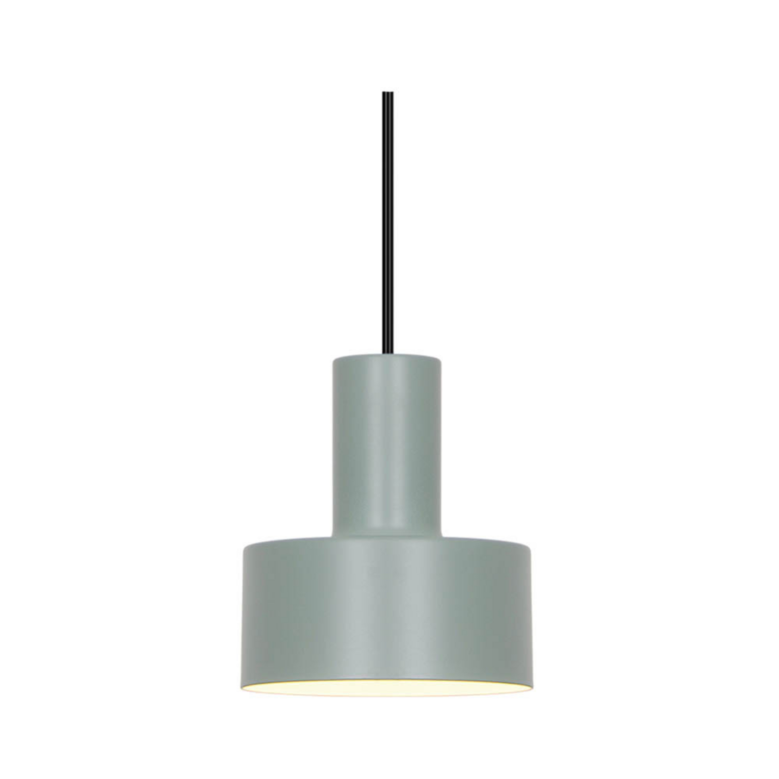 Pendelleuchte Matis, staubgrün, Ø 13 cm, Metall